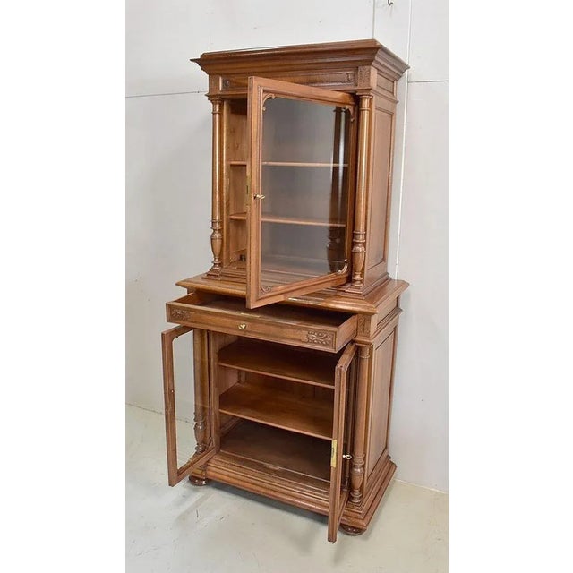 Antique Solid Walnut Breakfast Buffet, 1900s For Sale - Image 4 of 18