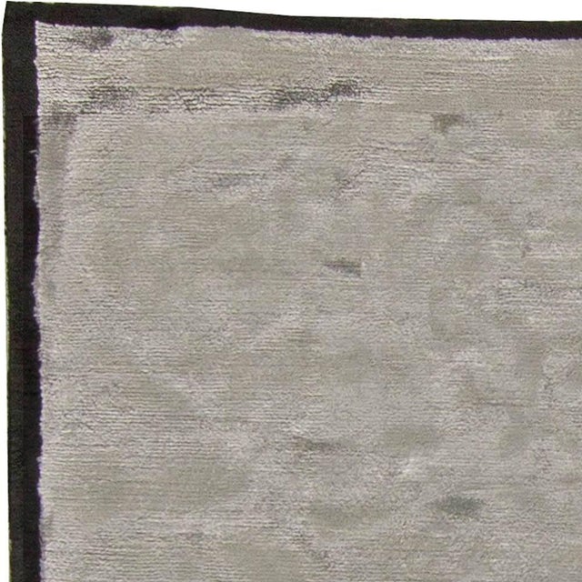 Early 21st Century High-Quality Modern Gray Handmade Wool Rug by Doris Leslie Blau For Sale - Image 5 of 8