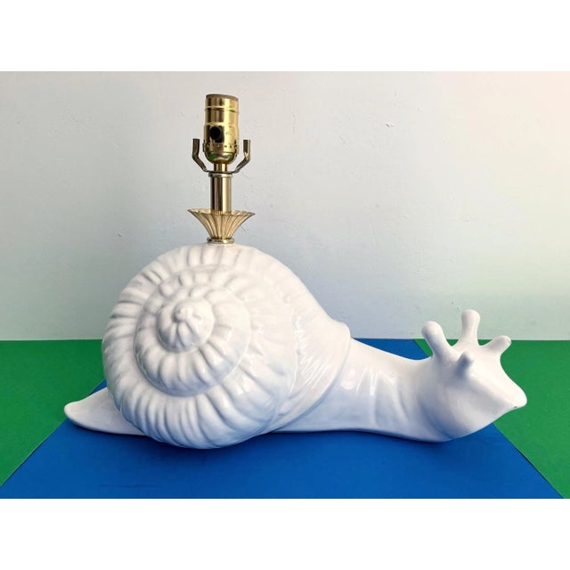 Italian Mid Century Italian Snail Lamp For Sale - Image 3 of 18