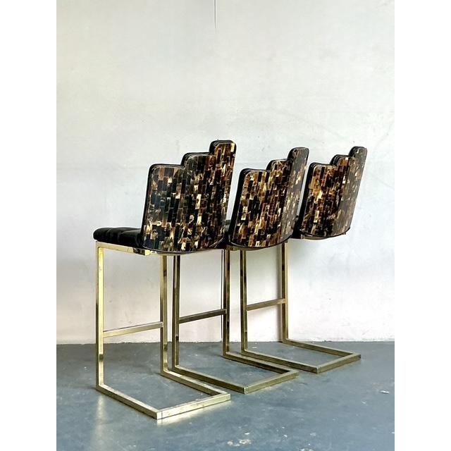 Vintage Boho Tessellated Horn Dry Bar Set of 5 For Sale - Image 12 of 14