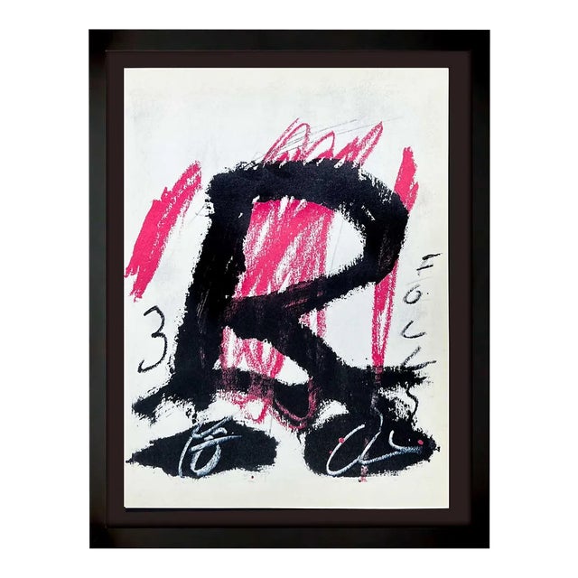 Antoni Tapies Lithograph 1973 Original Limited Ed. Color Lithograph For Sale
