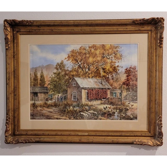 "Wall of Fire" New Mexico Original Watercolor by Stefan Kramer For Sale - Image 12 of 13