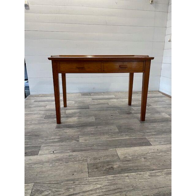 Wood Antique Writing Desk in Soft Wood, 1920 For Sale - Image 7 of 7