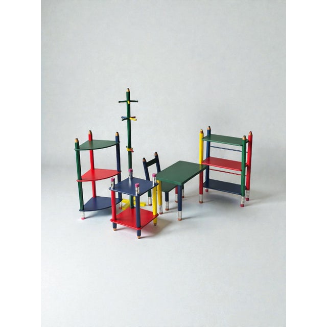 Children's Pencil Furniture Set by Pierre Sala, 1980, Set of 6 For Sale - Image 15 of 15