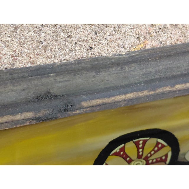 Framed Punakawan Charriot Ride Reverse Glass Painting For Sale In Greensboro - Image 6 of 11