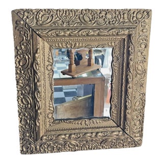 Antique Gold Gilt Gesso Wood Framed Mirror For Sale
