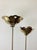 Vintage 1980s Brass Lotus Floor Lamp made of brass 2 tall lotus flowers with textured petals each holds a standard bulb...