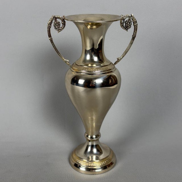 Silver Handcrafted 800 Silver Amphora Vases, 20th Century, Set of 2 For Sale - Image 8 of 13