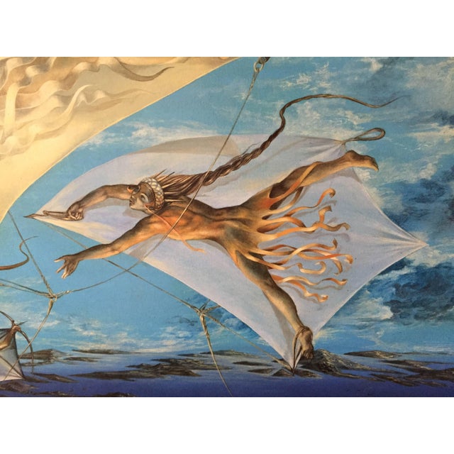 Surrealism Peter Kolin, Atlantis, Large Surrealist Oil Painting. Viennese Fantastic Realism, 1980 For Sale - Image 3 of 10