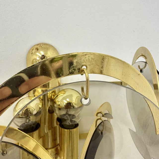 Sconces in Smoked Glass by Sciolari, 1970s, Set of 2 For Sale - Image 6 of 12