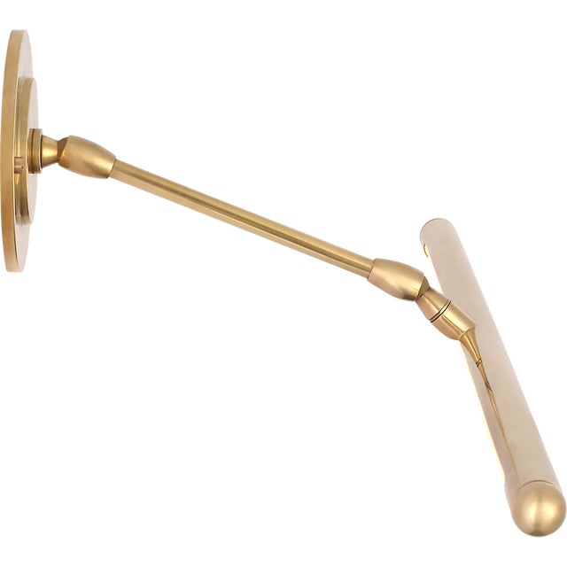 Traditional Amber Lewis for Visual Comfort Signature Emery 24" Picture Light in Hand-Rubbed Antique Brass For Sale - Image 3 of 7