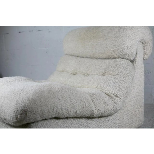 Beige Space Age Wool Lounge Chair, France, 1970 For Sale - Image 8 of 18