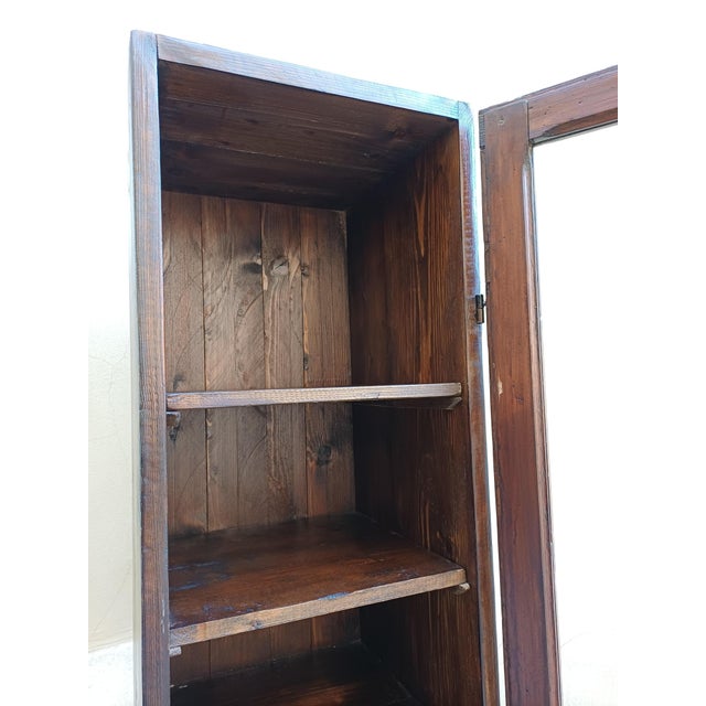 Brown Antique Tuscan Chestnut Display Cabinet, Early 20th Century For Sale - Image 8 of 14