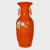 Persimmon With White Crane Phoenix Tail Vase With Handles For Sale - Image 4 of 5