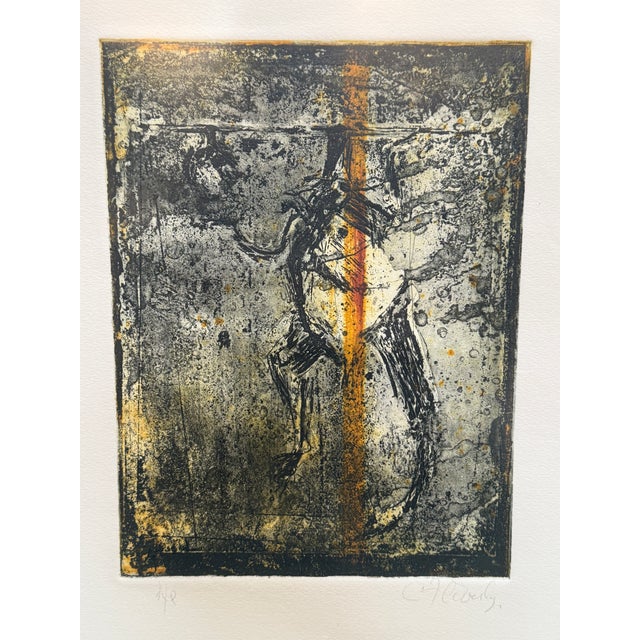 Late 20th Century Abstract Expressionistic Etching, Signed For Sale - Image 5 of 12