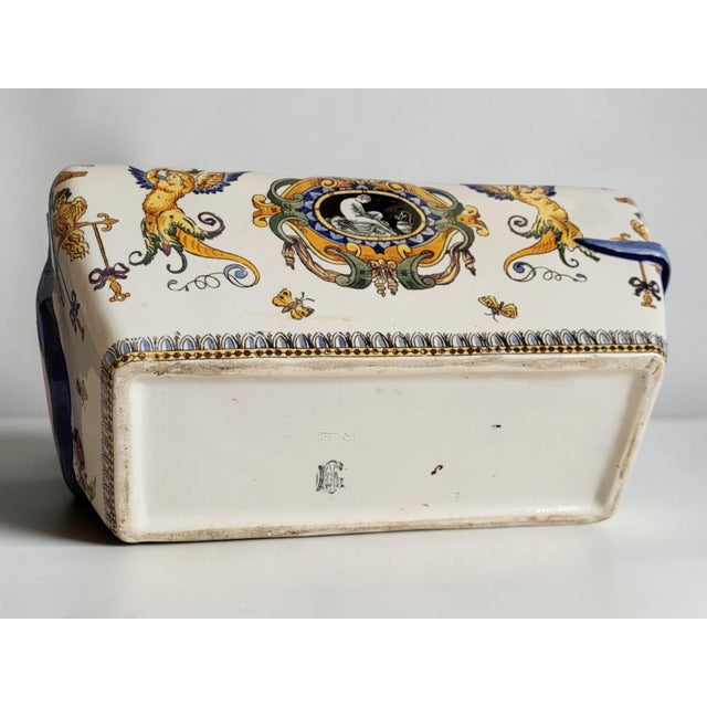 Ceramic 19th Century Gien Earthenware Planter For Sale - Image 7 of 11