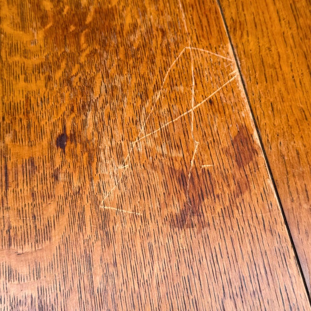 Oak Draw Leaf Table in English Jacobean Revival-Style Circa 1930s For Sale - Image 12 of 18