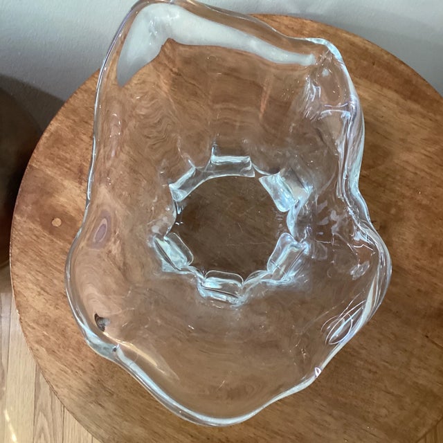 Mid 20th Century Mid-Century Modern Handkerchief Art Glass Vase/Centerpiece For Sale - Image 5 of 12