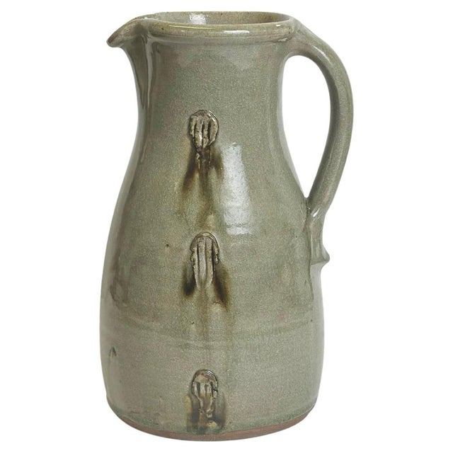 Stoneware Salt Glazed Studio Pottery Jug by John Jelfs, 1990s For Sale - Image 10 of 10