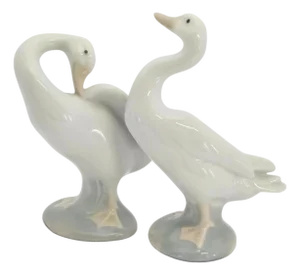 Pair of Lladro Little Duck Porcelain Figurines #4552 & #4553