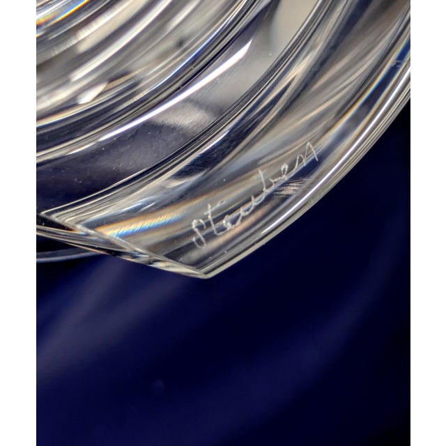 Steuben Star Stream Crystal Sculpture, Neil Cohen 1988 Design, Steuben Catalog #8567 For Sale - Image 9 of 9