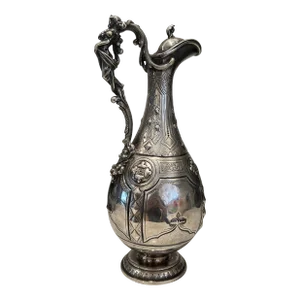 American Coin Silver Balmain Regatta "Gardiner Cup" Ewer Circa 1875