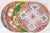 English Enameled Pink and Green Tin English Plates - Set of 4 For Sale - Image 3 of 8