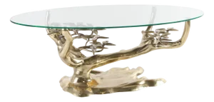 Bonsaï Coffee Table in Brass