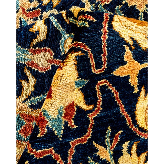 Textile Eclectic, One-of-a-Kind Hand-Knotted Area Rug - Blue, 8' 2" x 9' 10" For Sale - Image 7 of 8