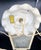 Vintage Tole and Etched Glass Panel Pendant Lantern For Sale - Image 11 of 12