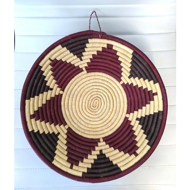 1990s 1990s Coiled Artisanal Rwandan Basket For Sale - Image 5 of 5