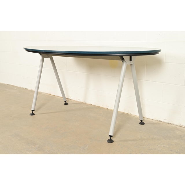 Herman Miller Herman Miller Style Modern Oval Dining Table or Library Table For Sale - Image 4 of 11