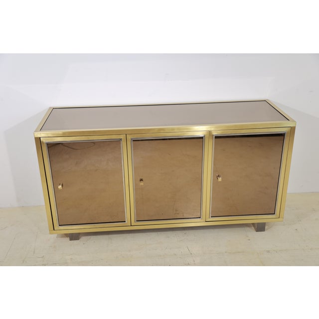 Mid-Century Modern Buffet by Michel Pigneres for L'Angolo Metallarte Roma, France, 1970s For Sale - Image 6 of 9