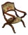 Antique Curule Chair in Wood, 1800s For Sale