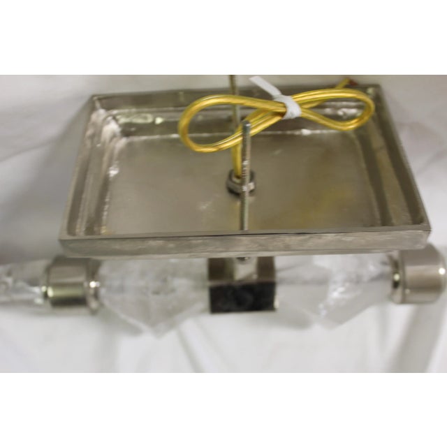 1990s Modern Rock Crystal Sconces Pair For Sale - Image 4 of 11