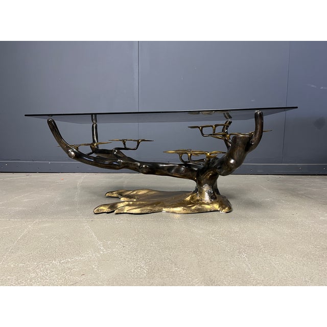 Bronze Bonsai Coffee Table by Willy Daro, 1970s, in Very Good conditions. Designed 1970 to 1979 This piece is attributed...