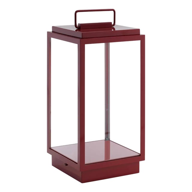 Tekna Blakes Table Lamp in Bronze With Kenia Red Lacquer For Sale