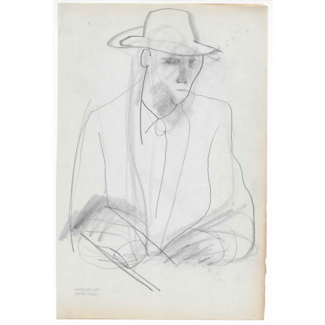 MCM seated male by Paul McCarron (1933-2018) later known as a prominent New York art dealer. This work is from the late...