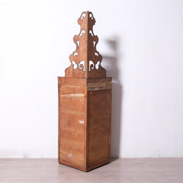 19th Century Walnut Corner Cabinet with Louis Philippe Stand, Italy, 1890s For Sale - Image 11 of 14