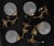 1950s Spanish Empire Cast Brass Dragon Sconces With Scavo Glass Globes - A Set of 4 For Sale - Image 11 of 11