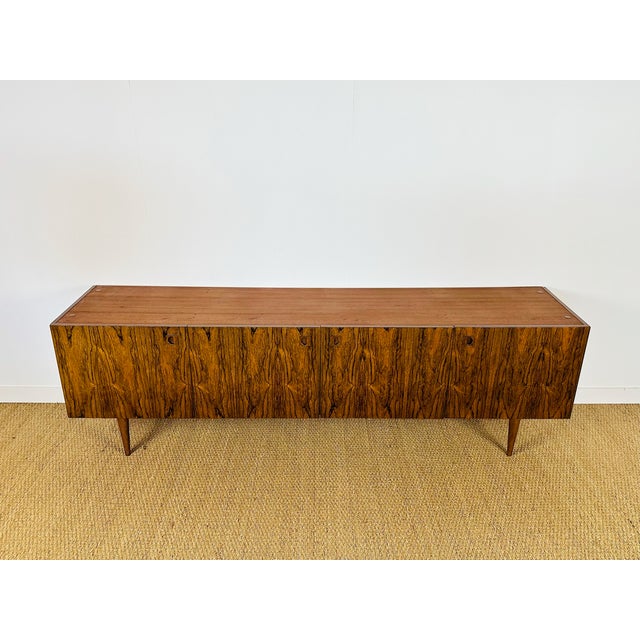 Mid-Century Modern Scandinavian Rosewood Sideboard with Tapered Legs, 1960 For Sale - Image 3 of 18