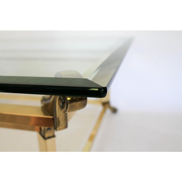 Square Brass & Glass Coffee Table Chairish