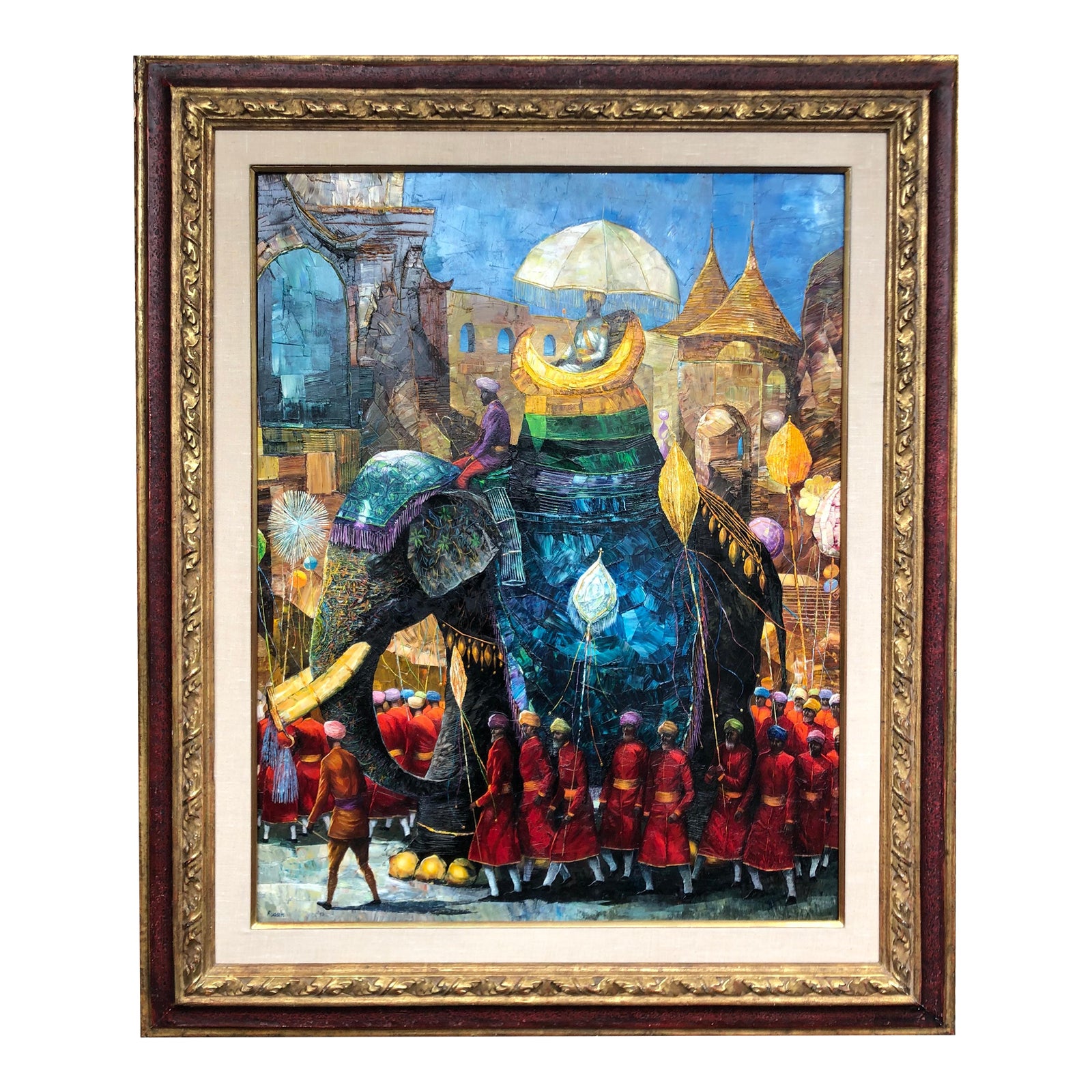 George Russin Procession With Elephant 1975 | Chairish