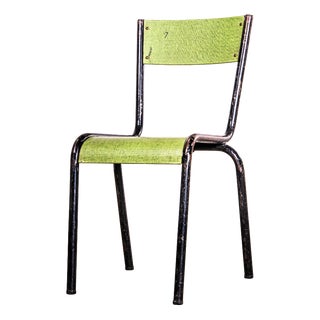 Green Woven Laminate 510 Dining Chair from Mullca, 1950s For Sale