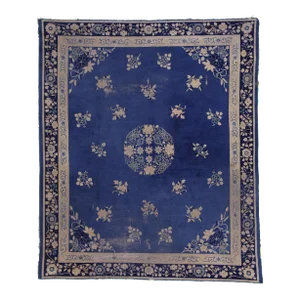 1920s Handmade Chinese Pecking Rug 7'11" X 9'5"