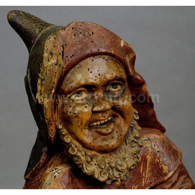 Carving of a Dwarf With Snuffbox 19th Century For Sale - Image 4 of 7