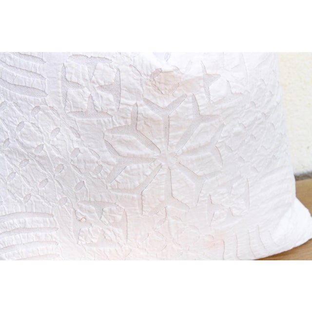 1990s Creama Orchid Appliqué Pillow Cover For Sale - Image 5 of 7