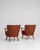 Pair of Mid-Century Modern Upholstered Armchairs Burnt Orange For Sale - Image 10 of 14