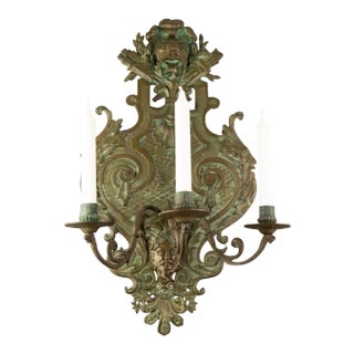 Large 19th Century Neoclassical Style Bronze Wall Light For Sale