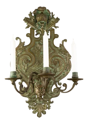 Large 19th Century Neoclassical Style Bronze Wall Light